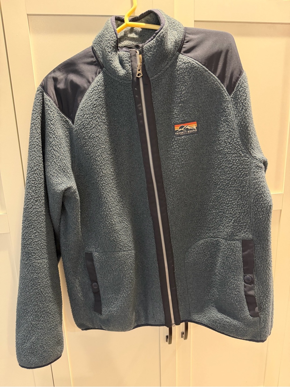 Faherty Outdoor Full-Zip Fleece Jacket - Slate Blue